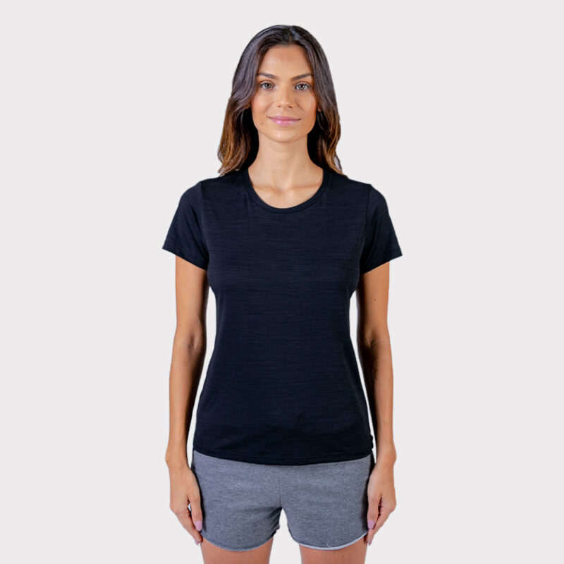 Dry Extreme Manga Curta Preto Frente Feminino